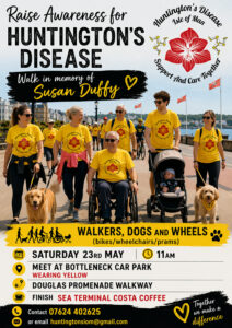 Poster for the walk in memory of Susan Duffy.